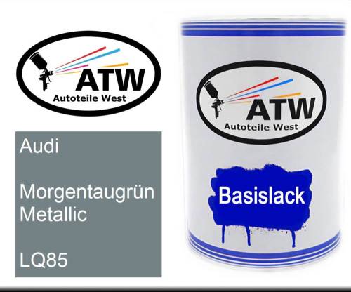 Audi, Morgentaugrün Metallic, LQ85: 500ml Lackdose, von ATW Autoteile West.